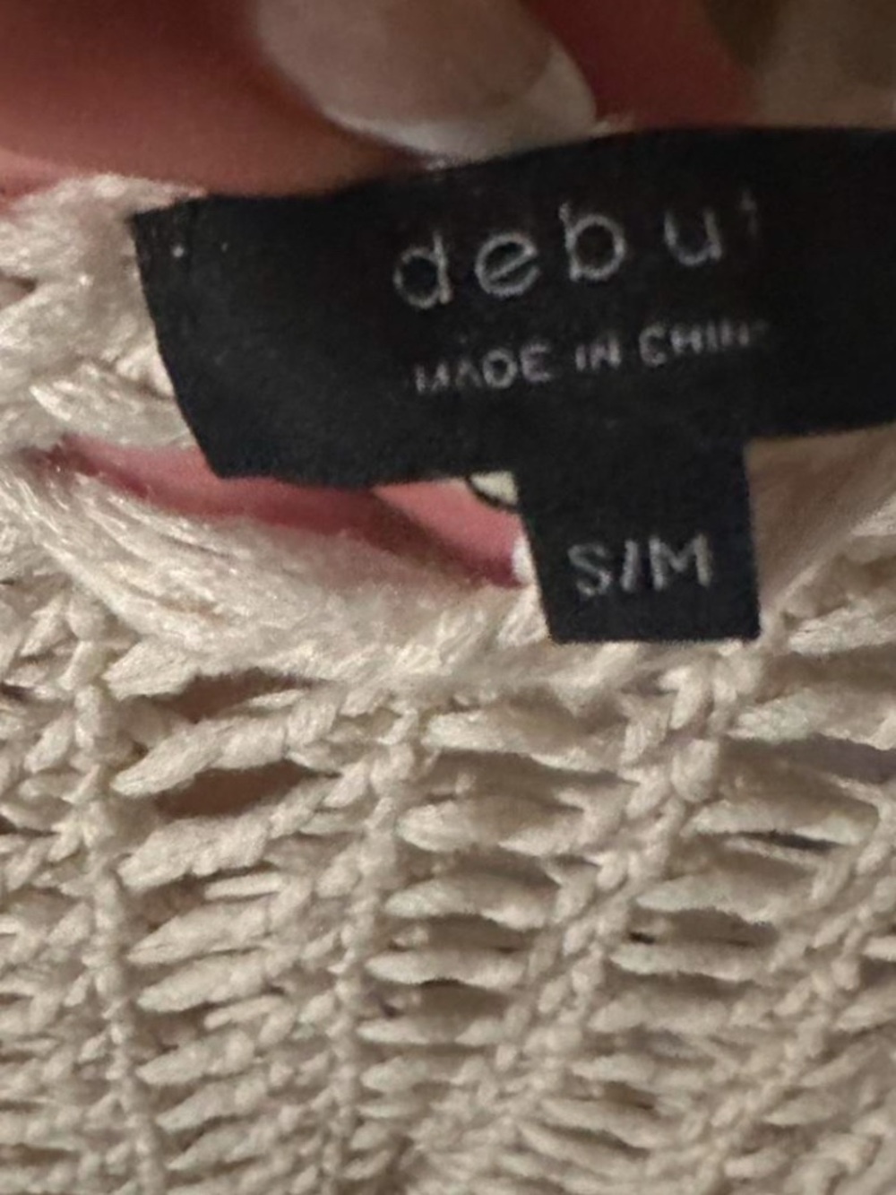 debut Open-Knit Crochet Shrug in Cream - Picture 2 of 2